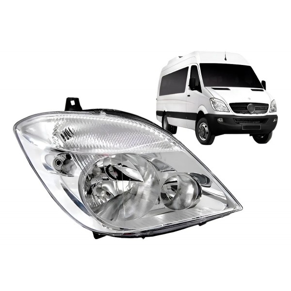 Farol Sprinter 2012 A 2016 Com Aux Com Motor