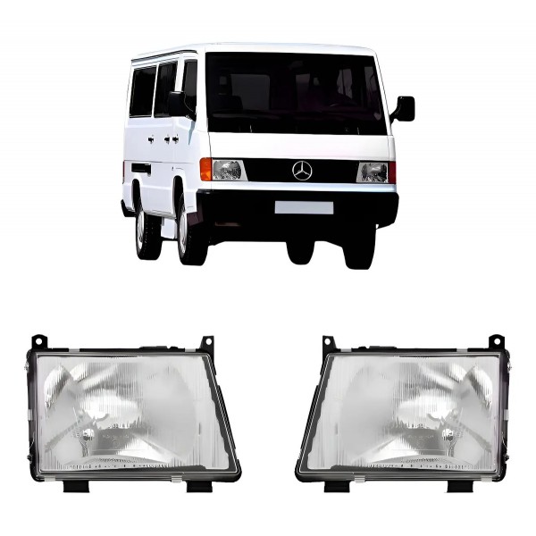 Par Farol Mercedes Mb 180 1991 1992 1993 1994 1995 Cromado. Ambos Lados