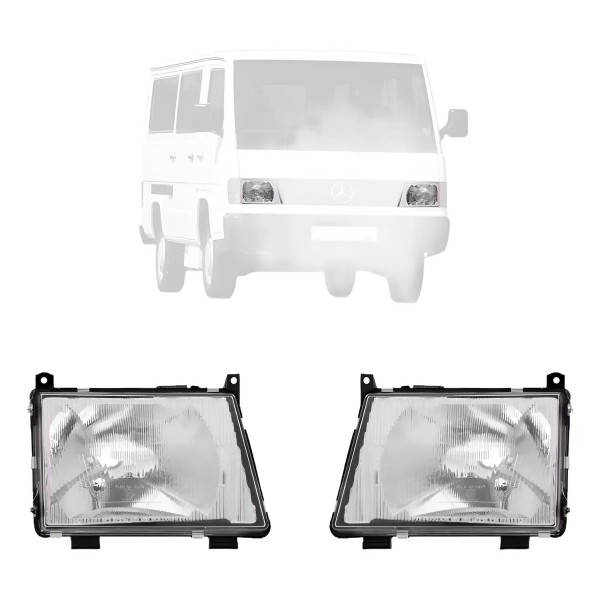 Par Farol Mercedes Mb 180 1991 1992 1993 1994 1995 Cromado. Ambos Lados