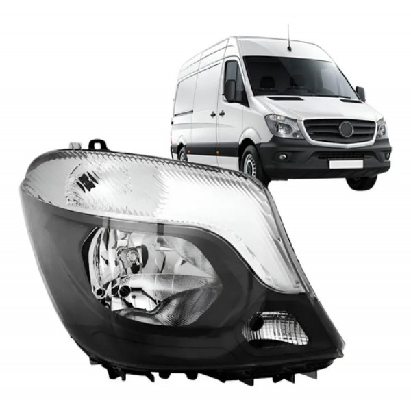 Farol Sprinter 2017 A 2019 Eletrico Com Motor