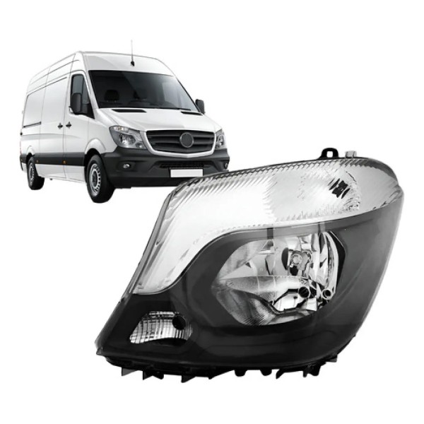 Farol Sprinter 2017 A 2019 Eletrico Com Motor