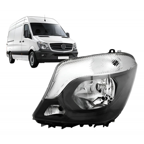 Farol Sprinter 2017 A 2019 Eletrico Com Motor