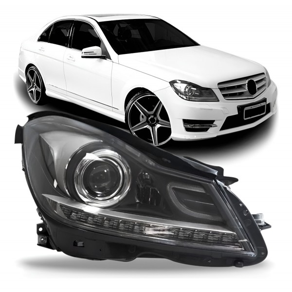 Farol C200 2012 2013 2014 Elétrico Com Led Sem Xênon