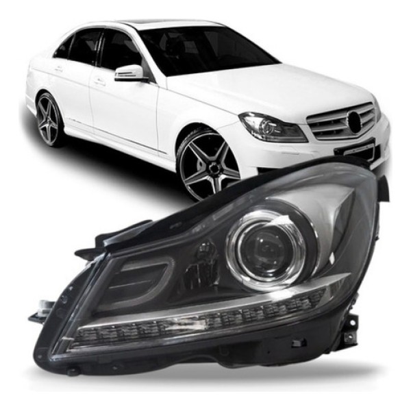 Farol C200 2012 2013 2014 Elétrico Com Led Sem Xênon