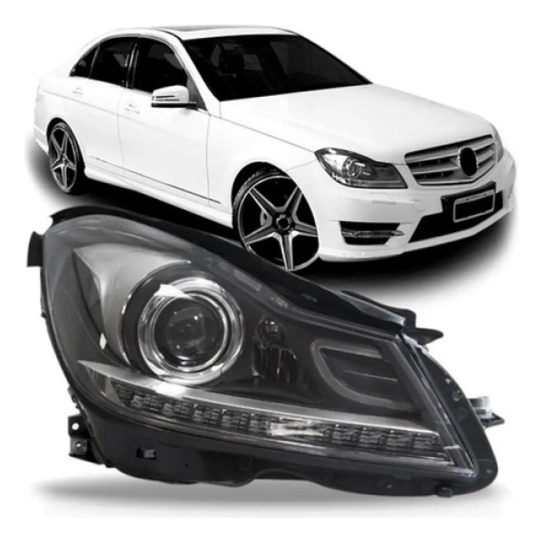 Farol C200 2012 2013 2014 Elétrico Com Led Sem Xênon