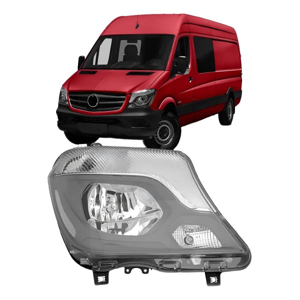 Farol Sprinter 2016 2017 2018 Elétrico Com Motor