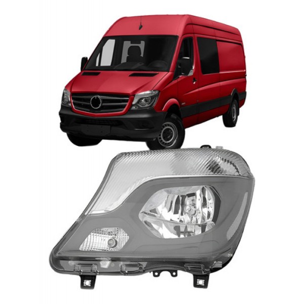 Farol Sprinter 2016 2017 2018 Elétrico Com Motor