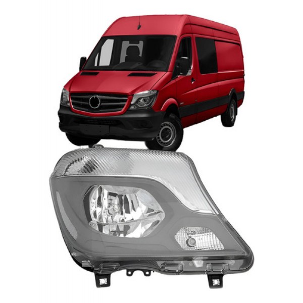 Farol Sprinter 2016 2017 2018 Elétrico Com Motor