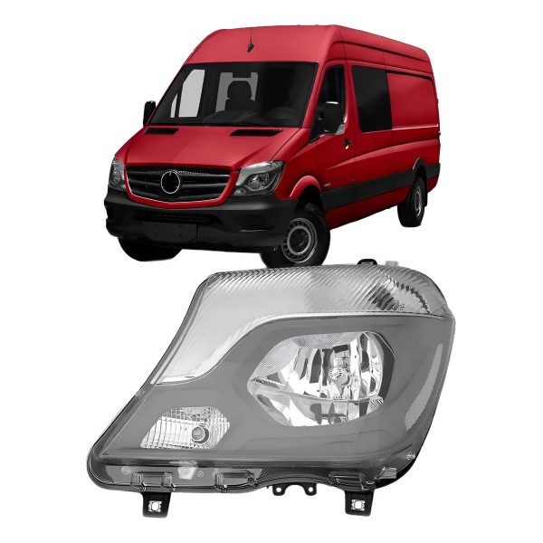 Farol Sprinter 2016 2017 2018 Elétrico Com Motor
