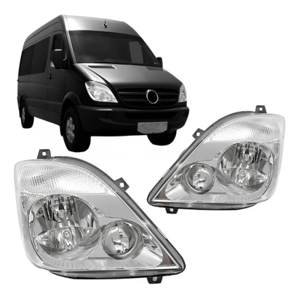 Jogo Farol Sprinter 2012/2016 Elétrico Com Auxiliar S Motor