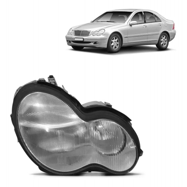 Farol Mercedes  C180 Ano 2000 2001 2002 2002 Lente Raiada