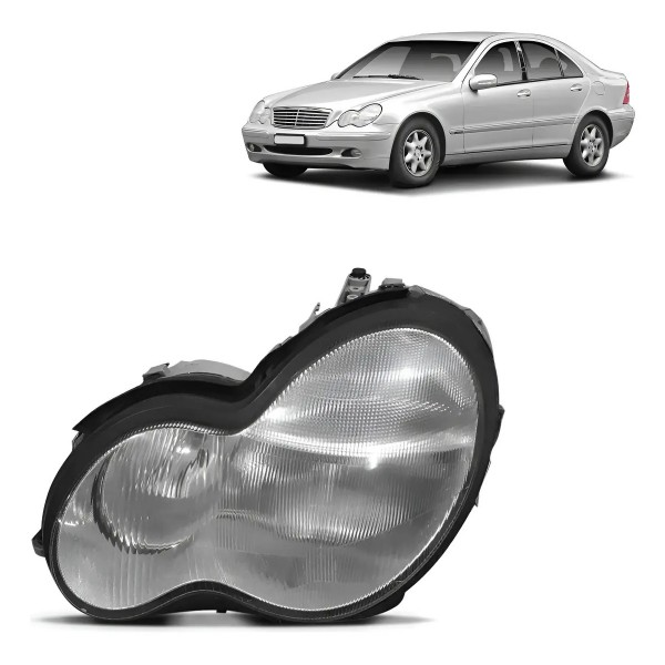 Farol Mercedes  C180 Ano 2000 2001 2002 2002 Lente Raiada