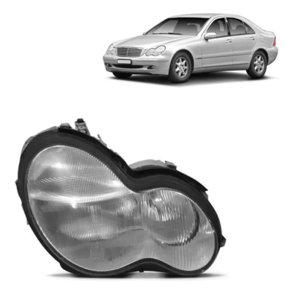 Farol Mercedes  C180 Ano 2000 2001 2002 2002 Lente Raiada