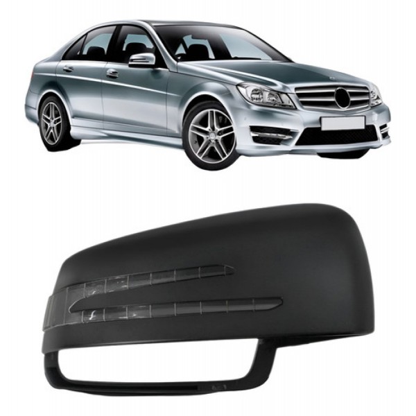 Capa De Retrovisor Com Furo Pisca C180/c200 2008 A 2014