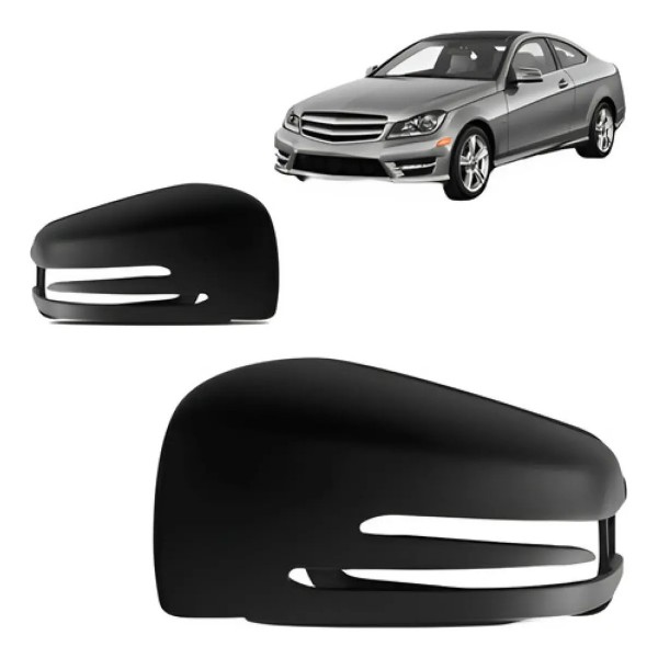 Par Capa Retrovisor Mercedes C180 / C200 2008 A 2014 C/ Furo
