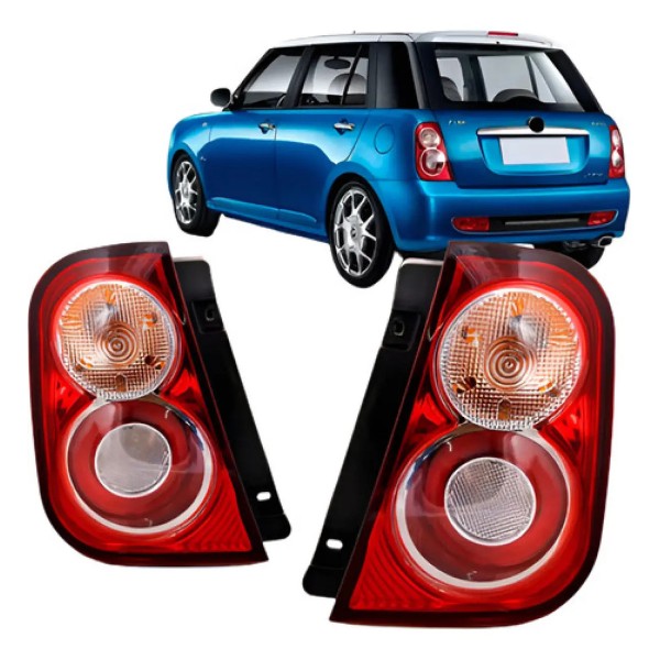 Par Lanterna Traseira Lifan 320 2010 A 2012 Com Led