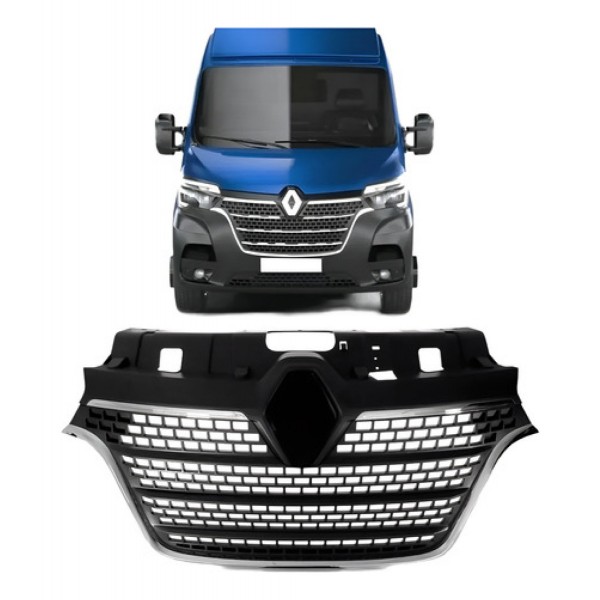 Grade Radiador Master 2022 2023 2024 Preta Friso Cromado