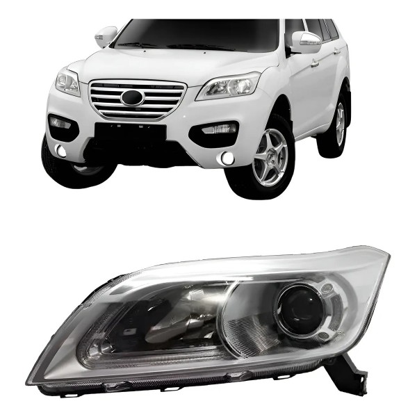 Farol Lifan X60 2013 A 2016 Manual C/ Led C/ Projetor