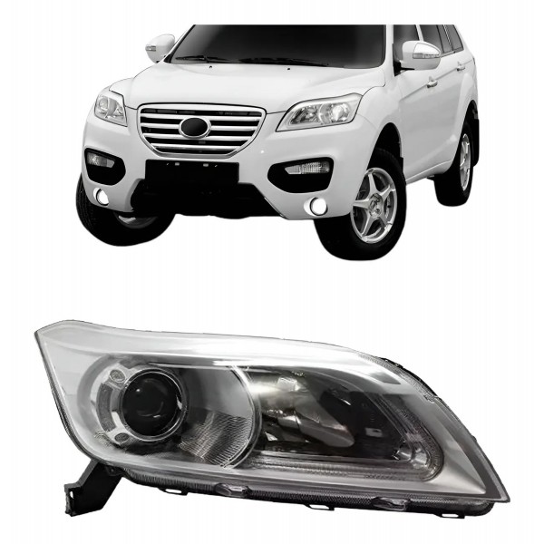 Farol Lifan X60 2013 A 2016 Manual C/ Led C/ Projetor