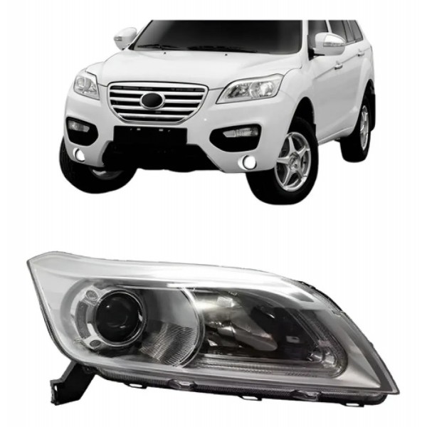 Farol Lifan X60 2013 A 2016 Manual C/ Led C/ Projetor