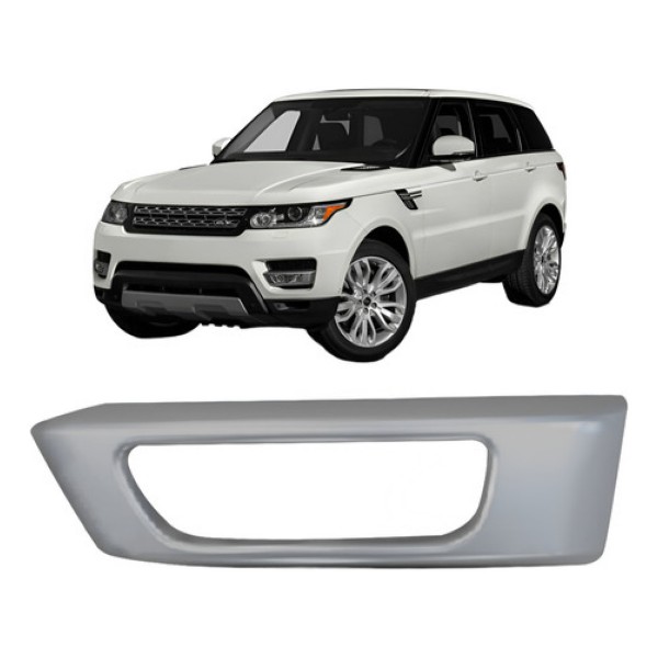 Moldura Milha Auxiliar Range Rover Sport 2014 A 2018 Prata