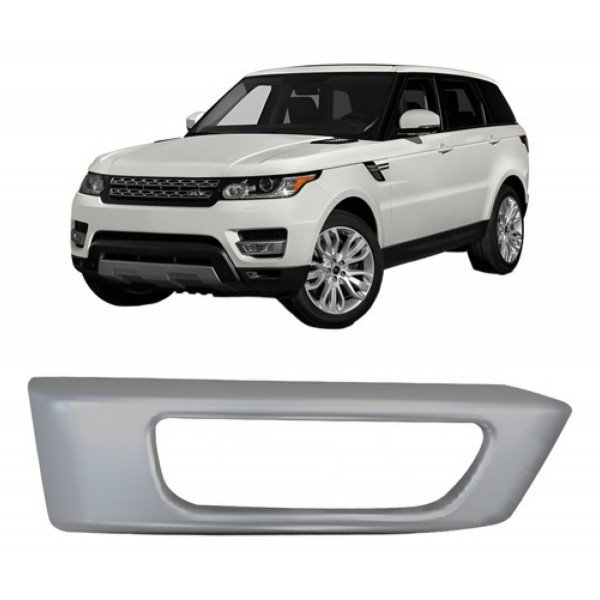 Moldura Milha Auxiliar Range Rover Sport 2014 A 2018 Prata