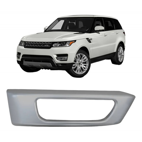 Moldura Milha Auxiliar Range Rover Sport 2014 A 2018 Prata