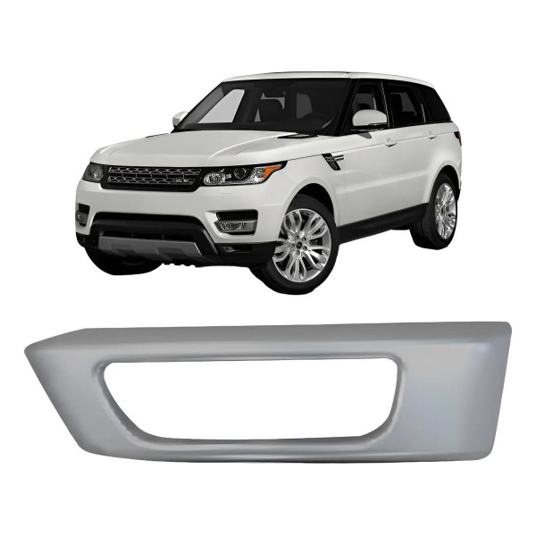 Moldura Milha Auxiliar Range Rover Sport 2014 A 2018 Prata