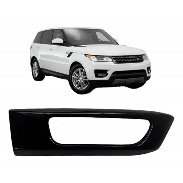 Moldura Milha Auxiliar Range Rover Sport 2014 A 2018 Preto