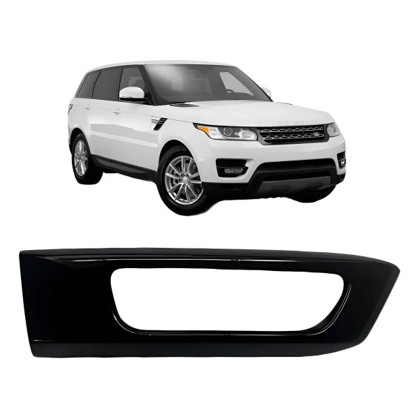 Moldura Milha Auxiliar Range Rover Sport 2014 A 2018 Preto