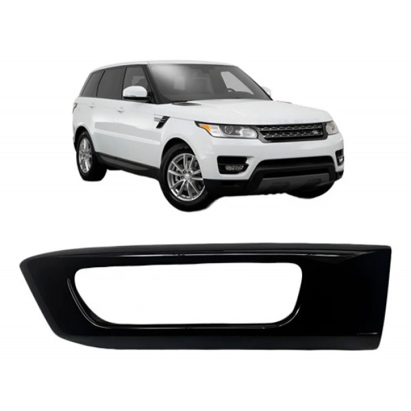 Moldura Milha Auxiliar Range Rover Sport 2014 A 2018 Preto