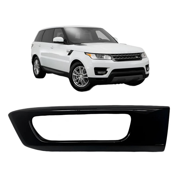 Moldura Milha Auxiliar Range Rover Sport 2014 A 2018 Preto