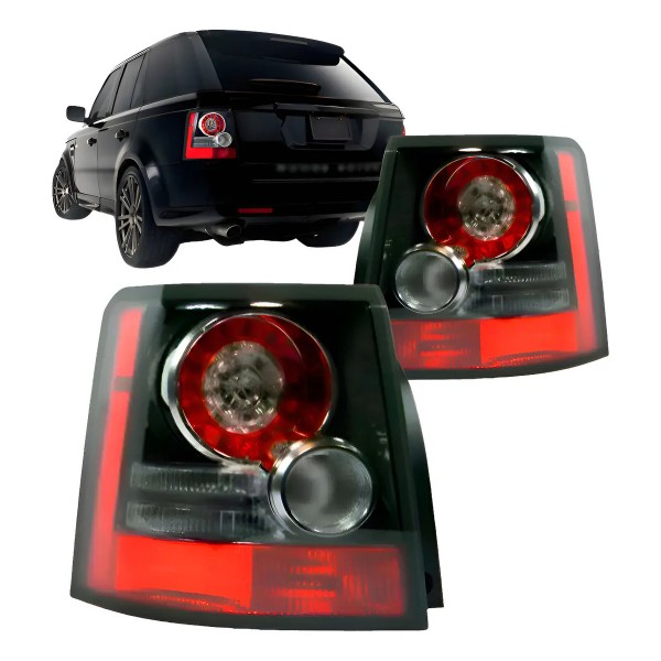 Par Lanterna Traseira Range Rover Sport 2009 A 2013 Com Led Ambos Lados Fumê