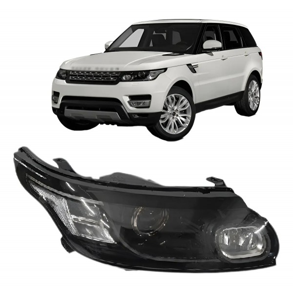 Farol Range Rover Sport 2014 A 2018 Mascara Negra Xenon