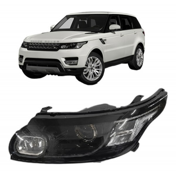 Farol Range Rover Sport 2014 A 2018 Mascara Negra Xenon