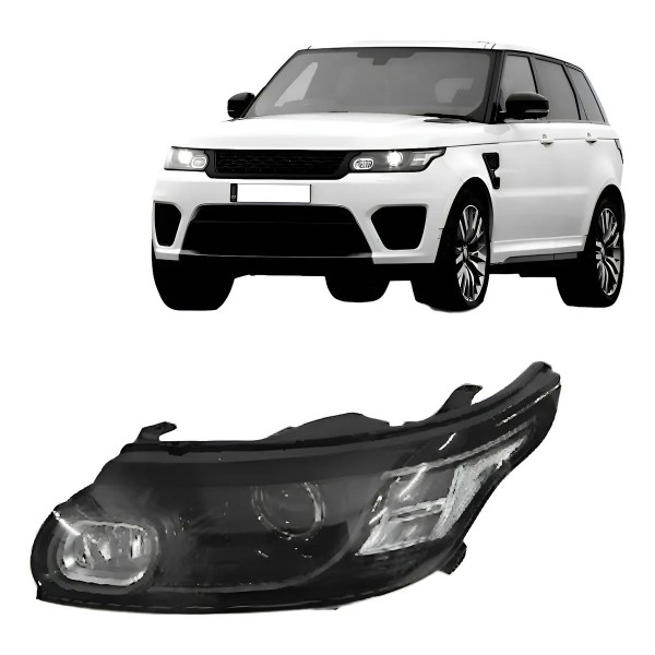 Farol Range Rover Sport 2014 15 16 17 2018 Negro 8 Pinos Esq Esquerdo/motorista