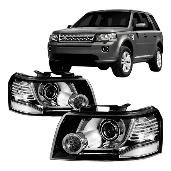 Par Farol Freelander 2 2006 A 2013 D3s C/ Led Crom. 12 Pinos
