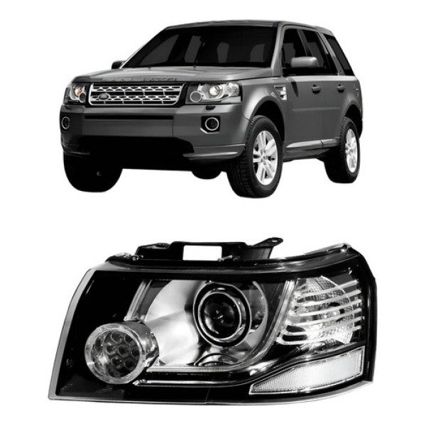 Farol Freelander 2 2006 A 2013 D3s C/ Led Cromada 12 Pinos
