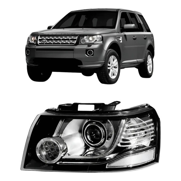 Farol Freelander 2 2006 A 2013 D3s C/ Led Cromada 12 Pinos