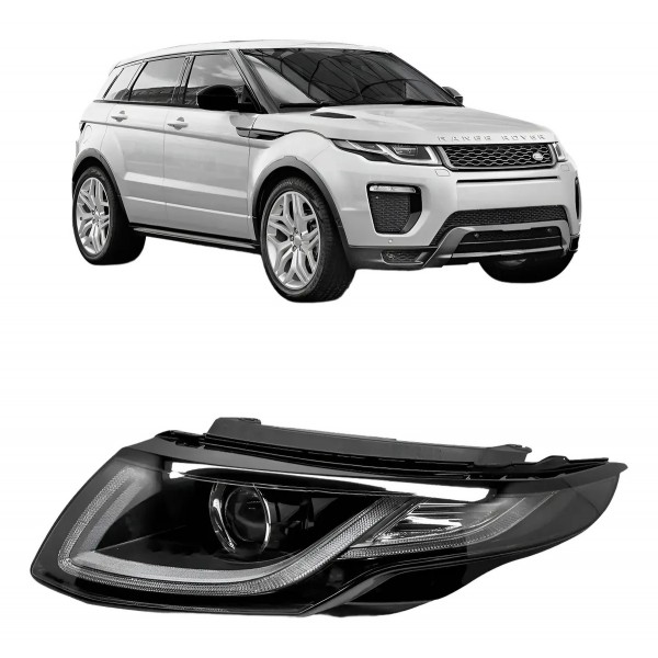 Farol Dianteiro Evoque 2016 A 2019 D3s Com Led 10 Pinos