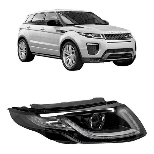 Farol Dianteiro Evoque 2016 A 2019 D3s Com Led 10 Pinos