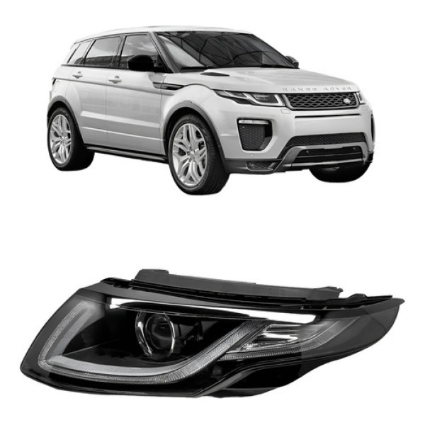 Farol Dianteiro Evoque 2016 A 2019 D3s Com Led 10 Pinos