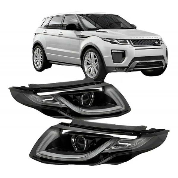 Par Farol Dianteiro Evoque 2016 A 2019 D3s Com Led 10 Pinos