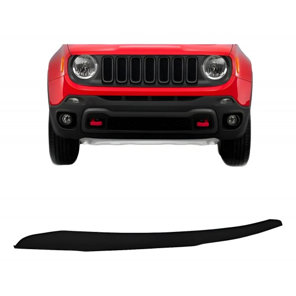 Spoiler Parachoque Dianteiro Renegade 2015 A 2018 Preto