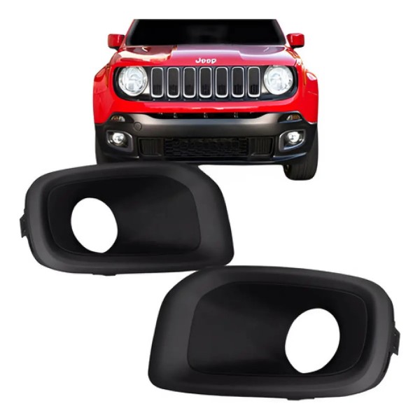 Par Moldura Farol Milha Renegade 2015 2016 2017