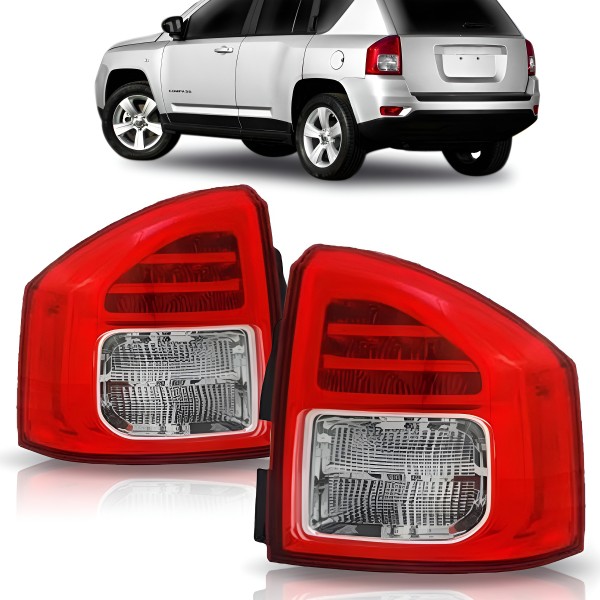 Lanterna Traseira Jeep Compass 2011 2012 2013 Com Led Depo