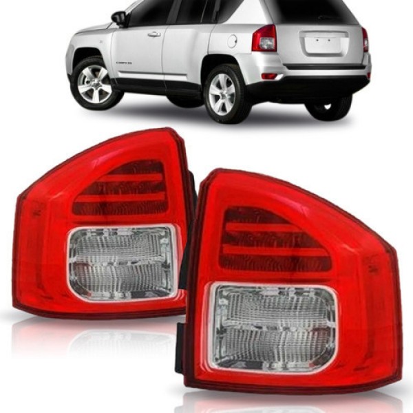 Lanterna Traseira Jeep Compass 2011 2012 2013 Com Led Depo