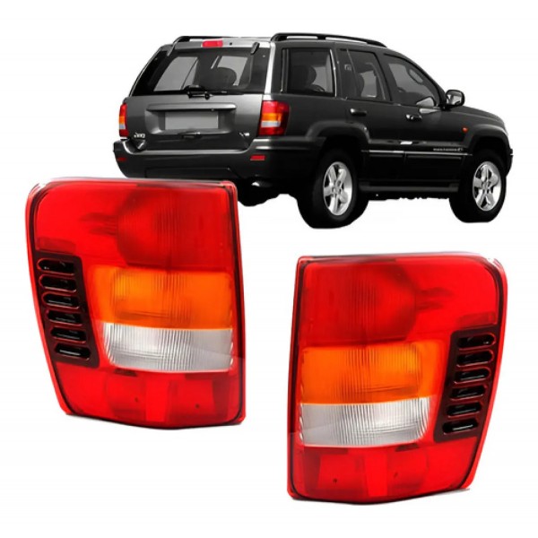 Par Lanterna Traseira Grand Cherokee 99/2002 Tricolor Oferta