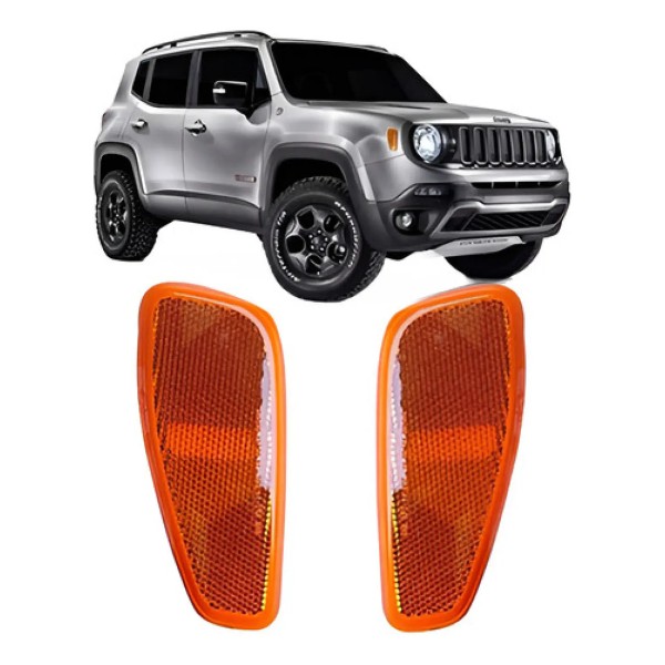 Par Pisca Seta Lateral Paralama Jeep Renegade 2015 2016 2017 Âmbar