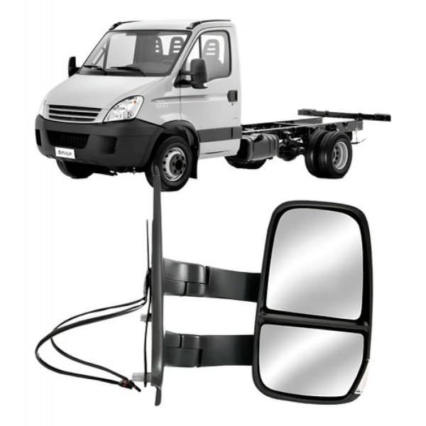 Retrovisor Para Iveco Daily 2008 A 2022 Fixo Longo Com Pisca
